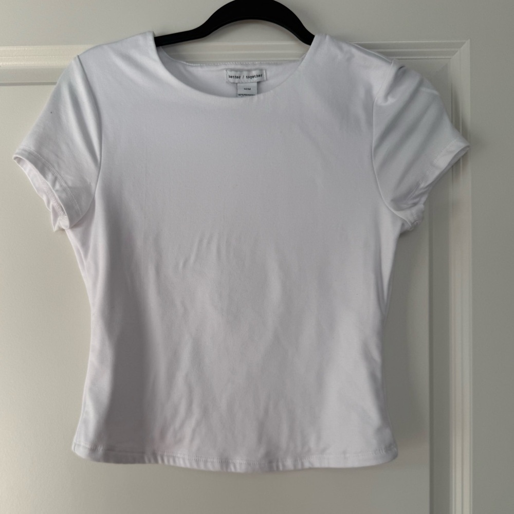 Casual Crewneck Women’s Tee - White